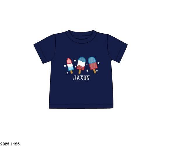 Pre Order 137: RWB Shirt Only- Boys Popsicle Shirt