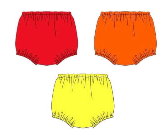 Pre Order 149: Boys Knit Bottoms- 3pc Diaper Cover Pack (Red, Orange, Yellow)