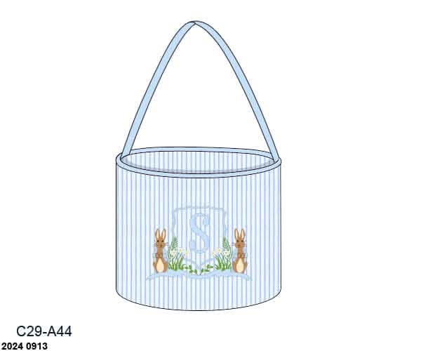 Pre Order 148: Bunny Crest- Blue Basket