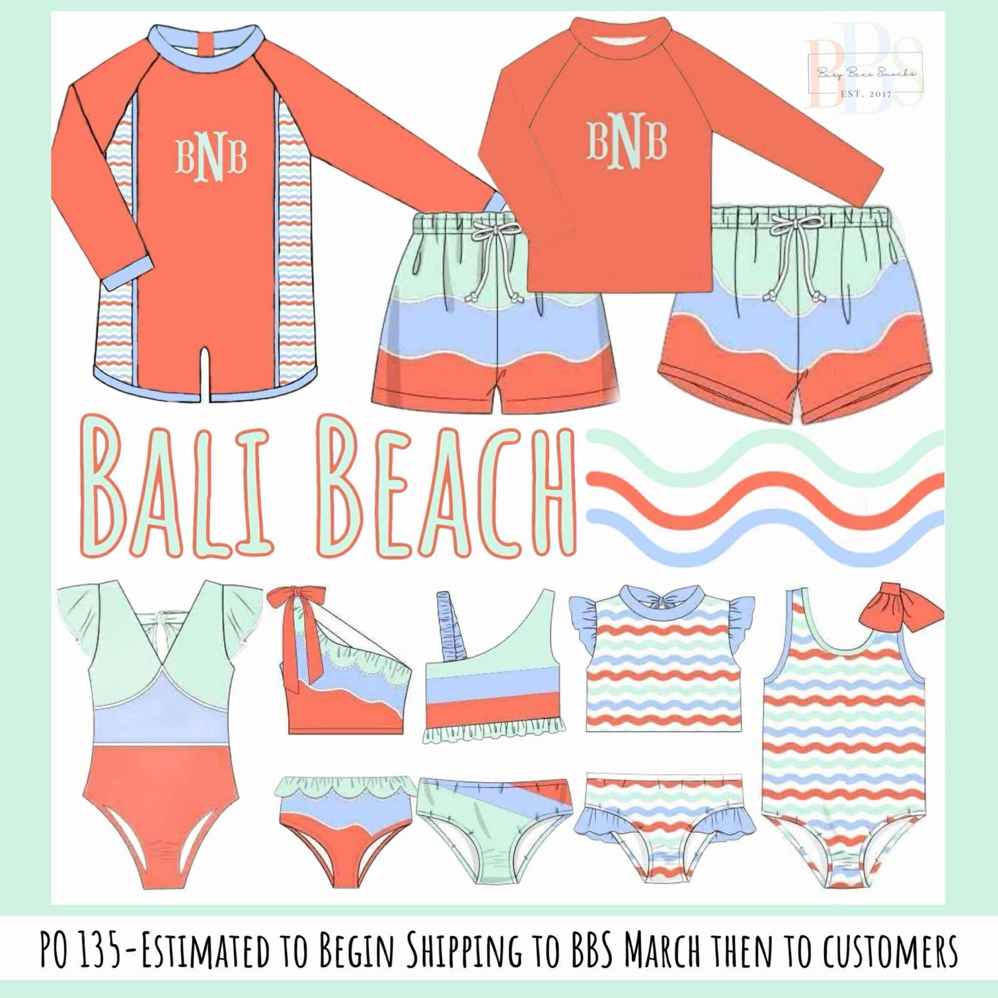 Pre Order 135: Bali Beach- Boys Rashguard Top