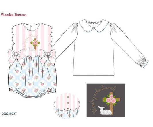 Special Pricing 2.0: Worthy is the Lamb- Girls 2pc Knit Bubble