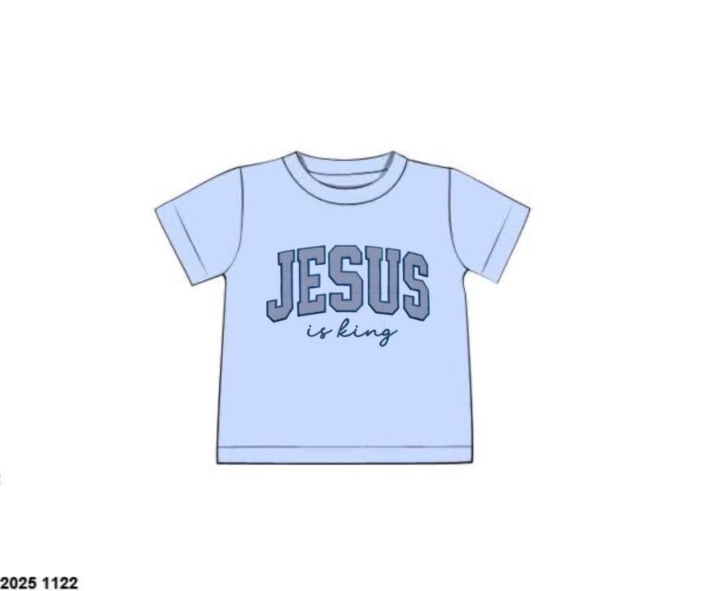 Pre Order 146: Church- Boys Jesus is King Knit Shirt