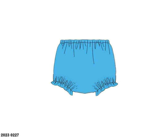 Pre Order 132: Girls Knit Bottoms- Aqua Bloomers