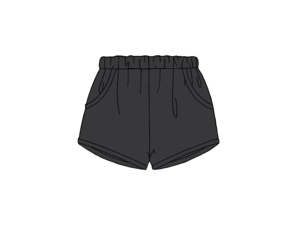 Camo Craze Flash Presale: Solid Bottoms- Boys Dark Gray Shorties