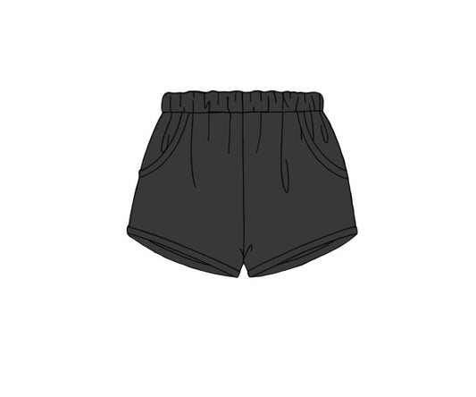 Camo Craze Flash Presale: Solid Bottoms- Boys Dark Gray Shorties
