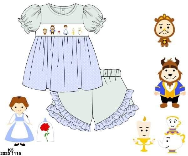 Throwback Pre Order: Girls Only- Beast Princess Knit Shortie Set