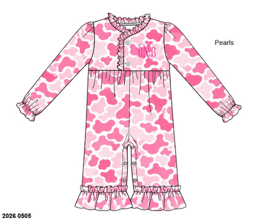 Camo Craze Flash Presale: Lounge- Girls Pink Bamboo 1pc Pajama