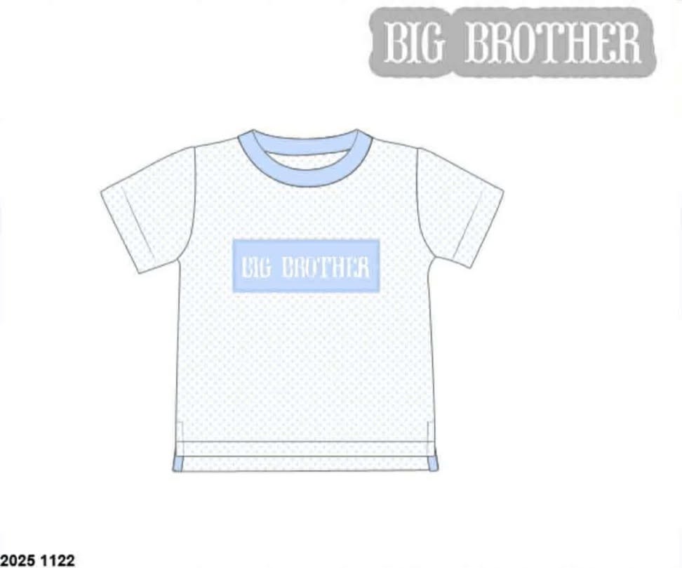 RTS: Sibling Collection- Boys Big Brother Smocked Shirt