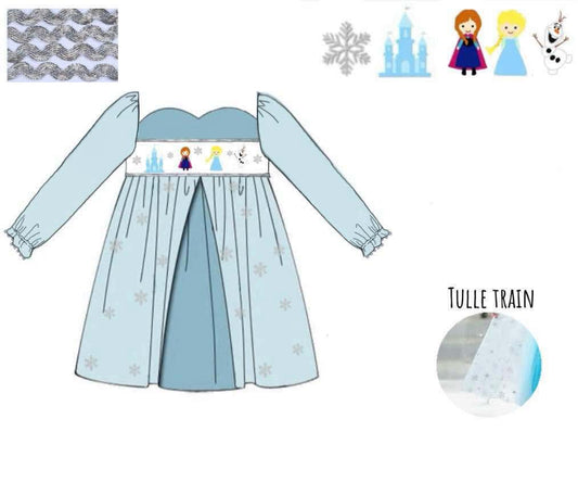 Pre Order 126: BBS Dress Up- Girls Ice Princess Knit Dress