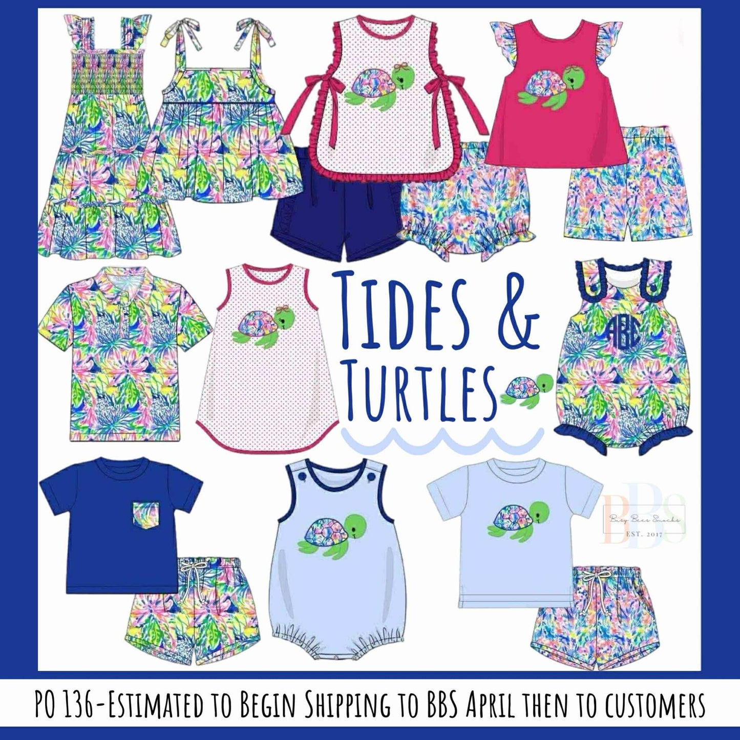 Pre Order 136: Tides & Turtles- Mom/Mini Knit Midi Dress