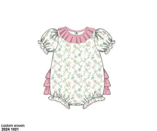 RTS: Rose Trellis- Girls Woven Bubble