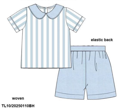 RTS: Wellington- Boys Woven Traditional Short Set