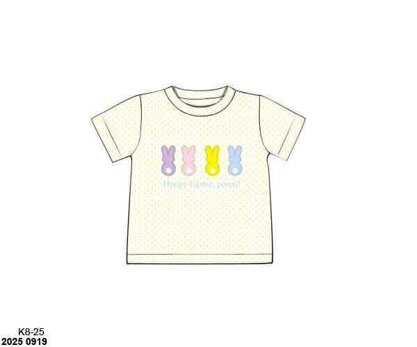 RTS: Easter Shirt Only- Boys Peep Appliqué Shirt