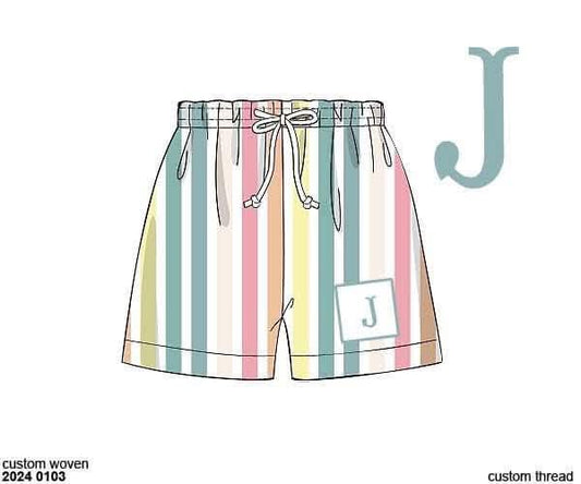 Pre Order 138: Jubilee Stripes- Boys Smock Traditional Swim Shorts