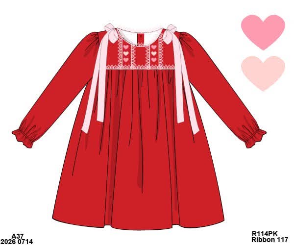Pre Order 147: Valentine Party- Girls Woven Dress