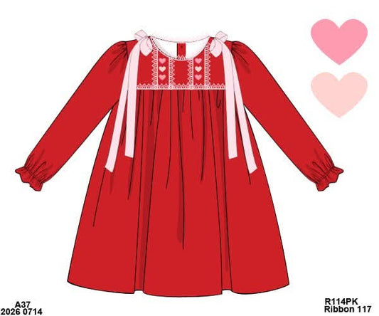 Pre Order 147: Valentine Party- Girls Woven Dress