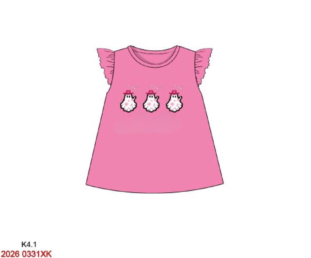RTS: Halloween Shirt Only- Western Ghost Girls Shirt