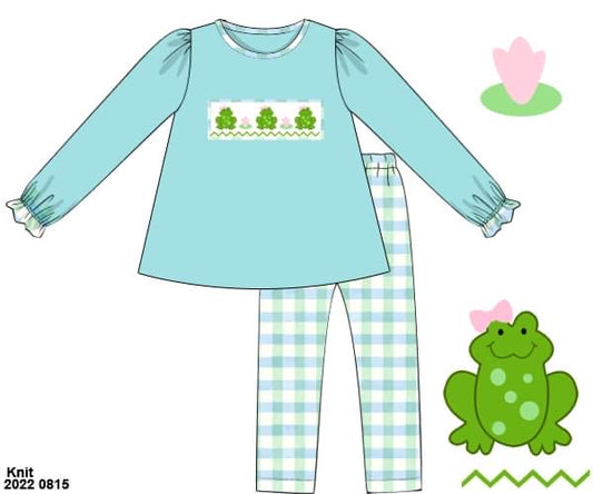 Customer Choice Pre Order 1: Girls Smocked Frog Legging Set
