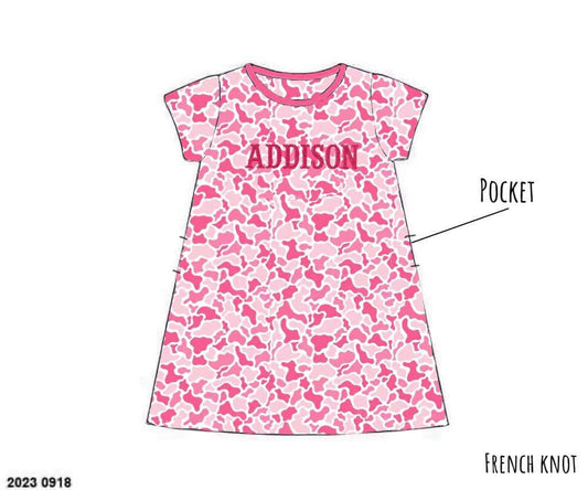 Camo Craze Flash Presale: Mom/Mini Play Dresses- Pink