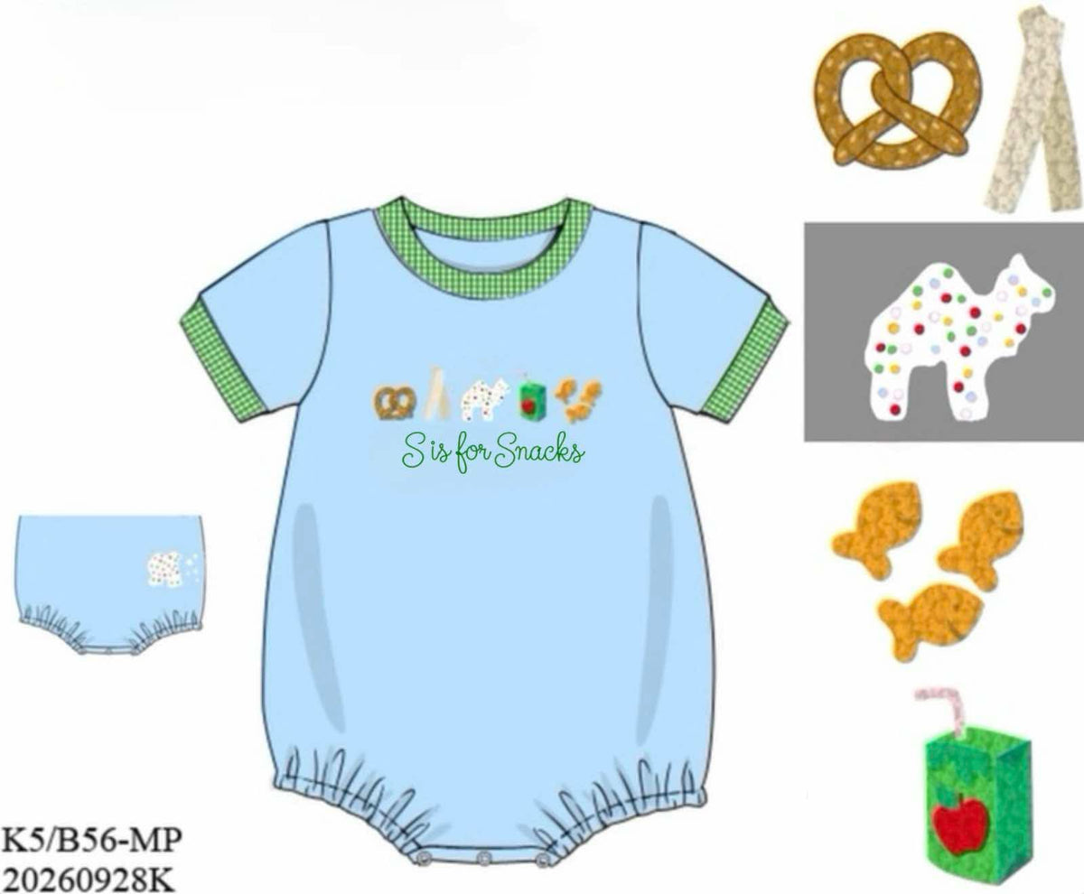 Pre Order 151: Snacks- Boys French Knot Bubble