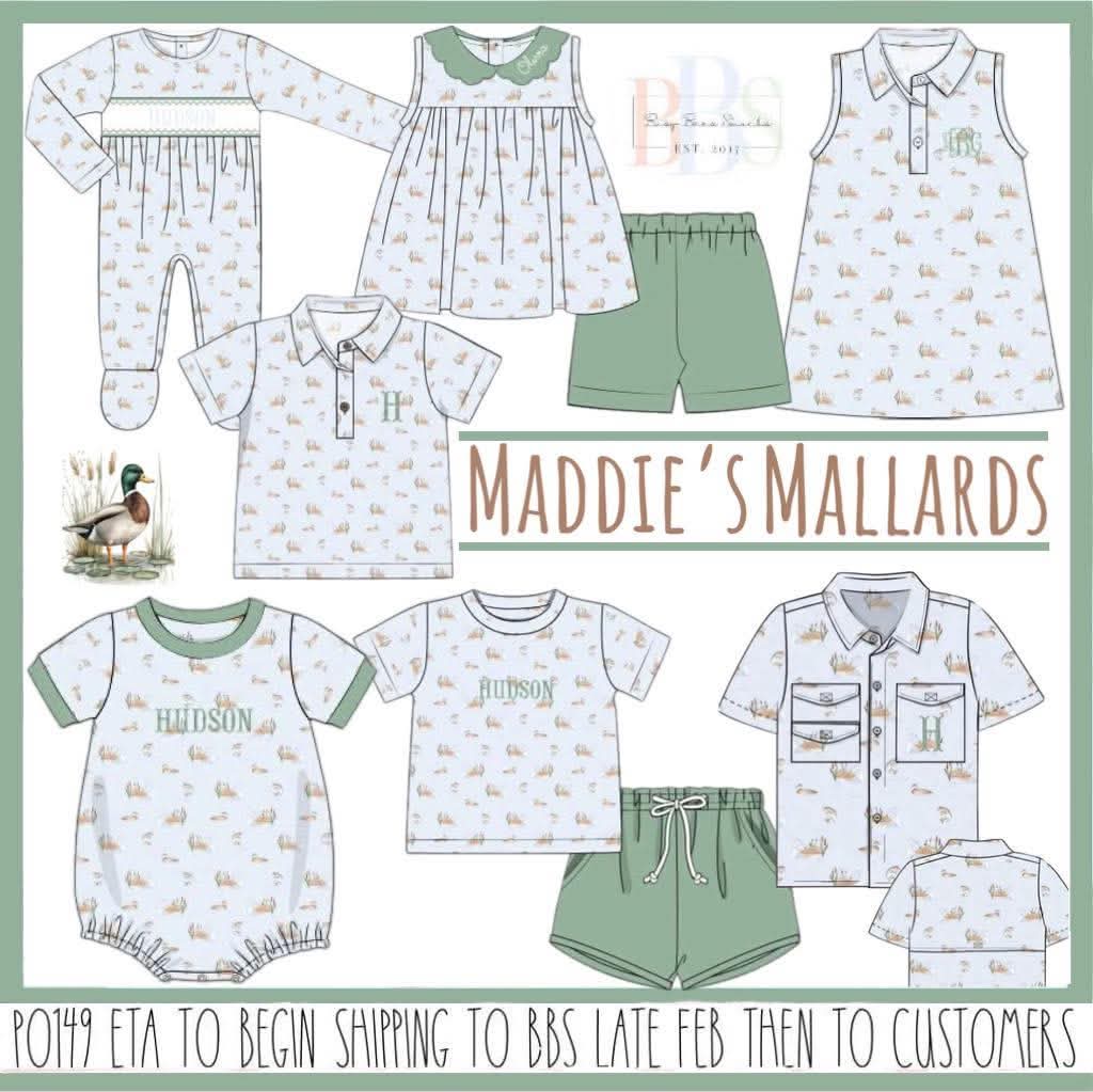 Pre Order 149: Maddie's Mallards- Boys Knit Polo
