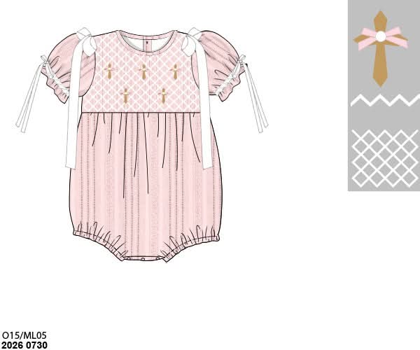 Pre Order 148: Linen Cross- Girls Bubble