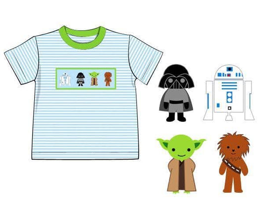 RTS: Character Collection- Boys Smocked Galaxy Friends Shirt