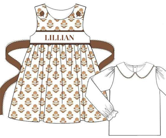 RTS: Vintage Meadow- Girls Knit Dress "LILLIAN"