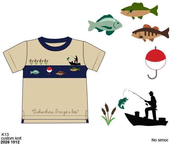 Pre Order 152: Boys Only- Fishing Memories Smocked Shirt