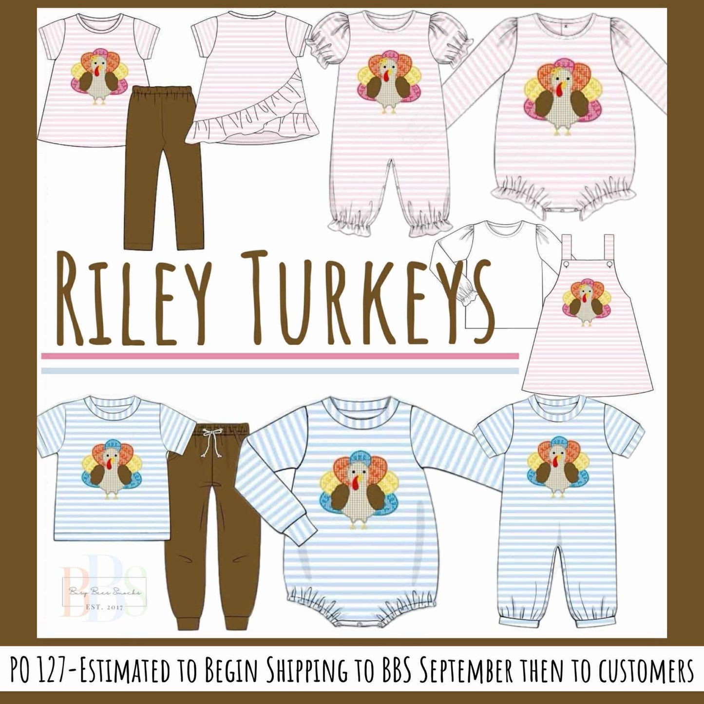 RTS: Riley Turkeys- Boys Knit Bubble