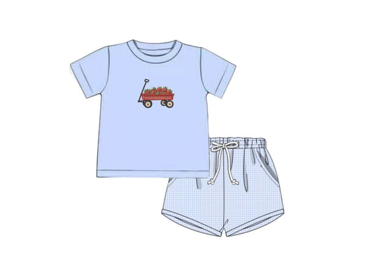 Special Pricing 2.0: Strawberry Wagons- Boys Woven Shortie Set