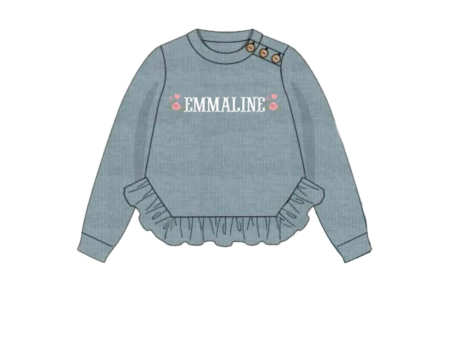 Pre Order 146: Sweaters- Girls Flower Sweater