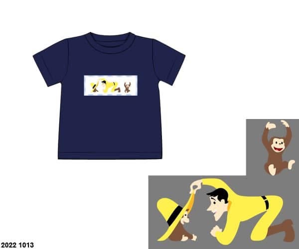 Pre Order 146: Books- Boys Curious Monkey Knit Shirt