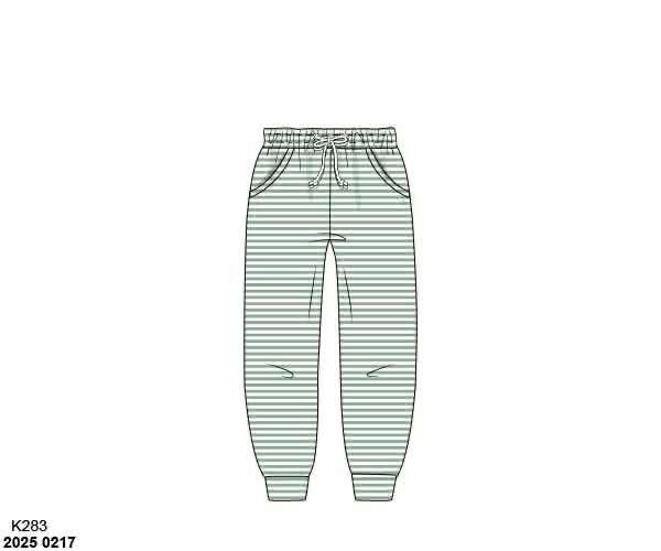 Pre Order 146: Knit Bottoms- Boys Feldspar Stripe Joggers