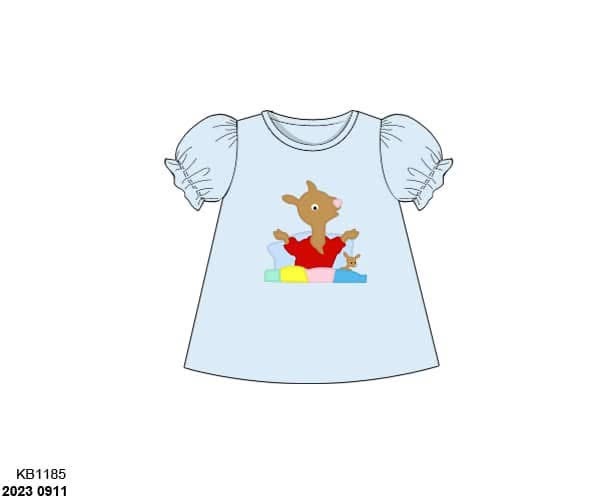 Pre Order 146: Books- Girls Llama Appliqué Knit Shirt