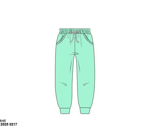 Pre Order 146: Knit Bottoms- Boys Mint Joggers