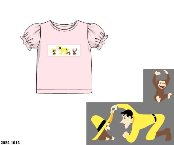 Pre Order 146: Books- Girls Curious Monkey Knit Shirt