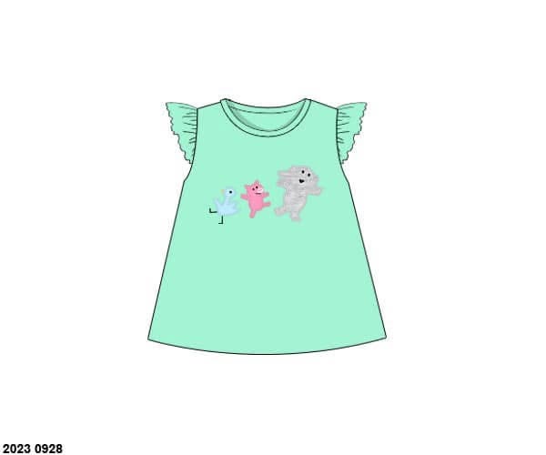 Pre Order 146: Books- Girls Piggy & Pigeon Knit Shirt