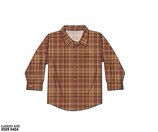 RTS: Rustic Blooms- Dad/Mini Woven Button Up shirt