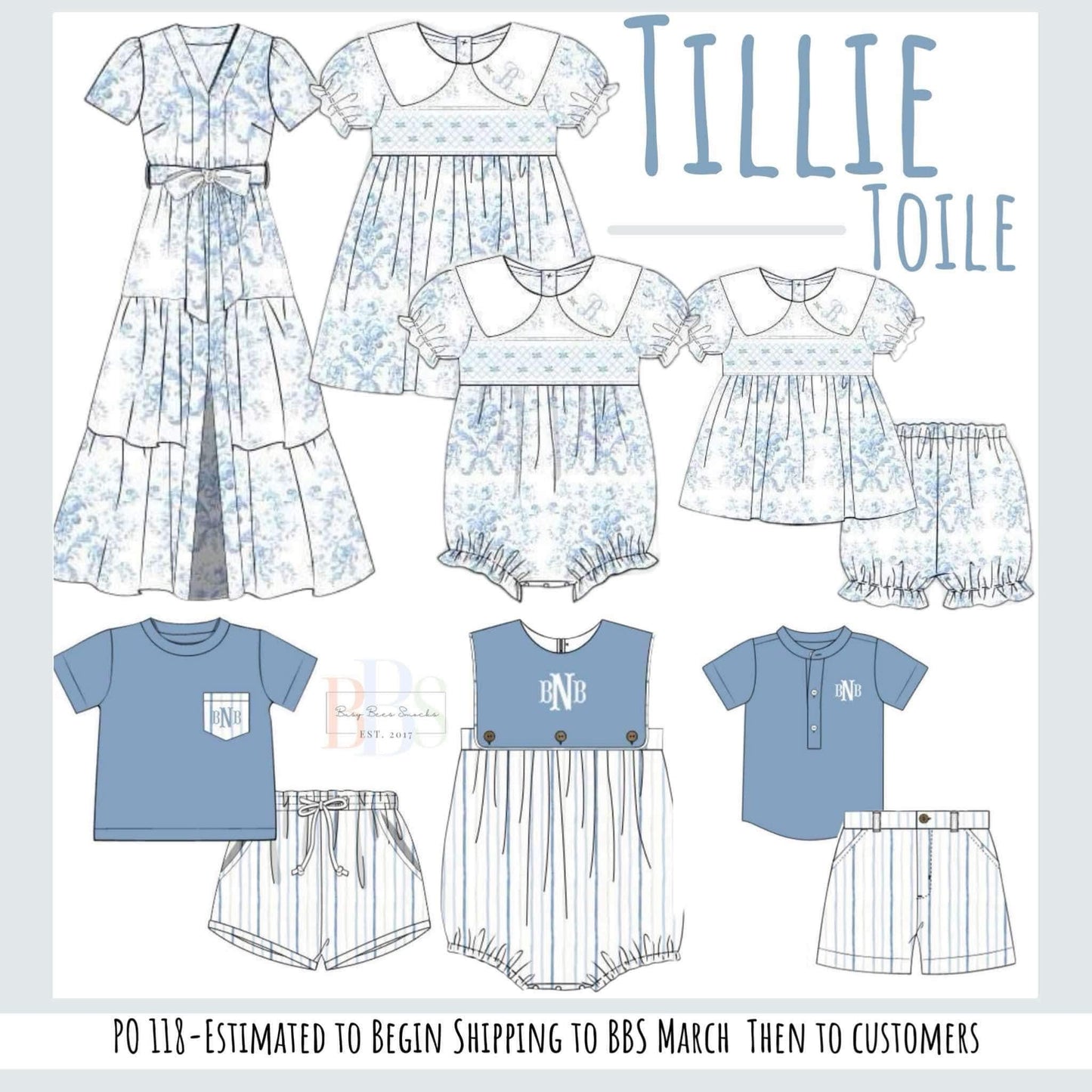 RTS: Tillie Toile- Boys Woven Shortie Set