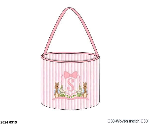 Pre Order 148: Bunny Crest- Pink Basket