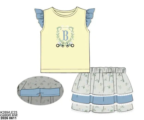 Pre Order 147: Tractor Crest- Girls Skort Set