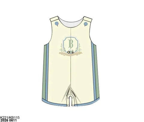 Pre Order 147: Tractor Crest- Boys Knit Shortall