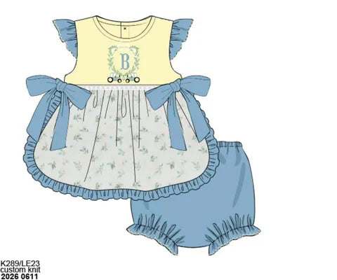 Pre Order 147: Tractor Crest- Girls Bloomer Set
