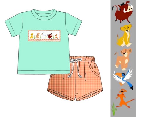 Throwback Pre Order: No Worries- Boys Woven Shortie Set