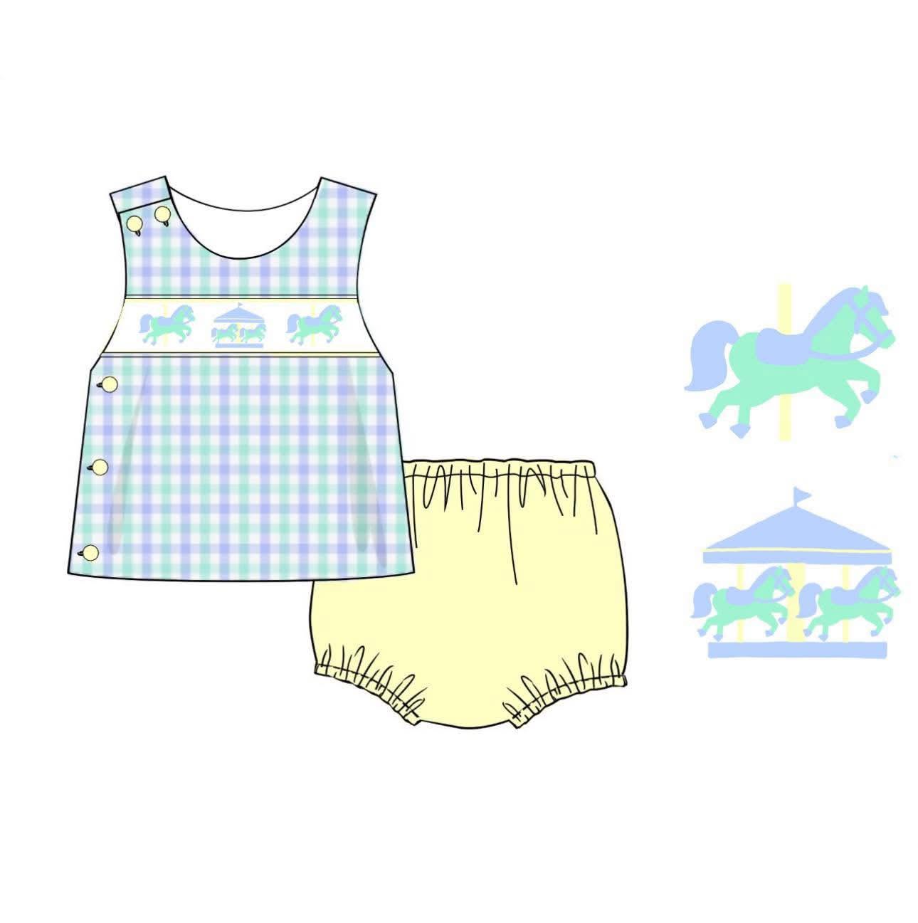 Throwback Pre Order: Carousel- Boys Diaper Set