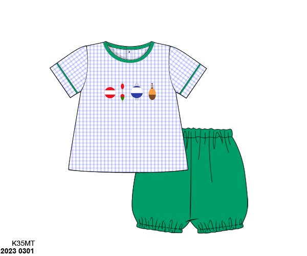 Throwback Pre Order: Bobbers- Boys Bubble Short Set