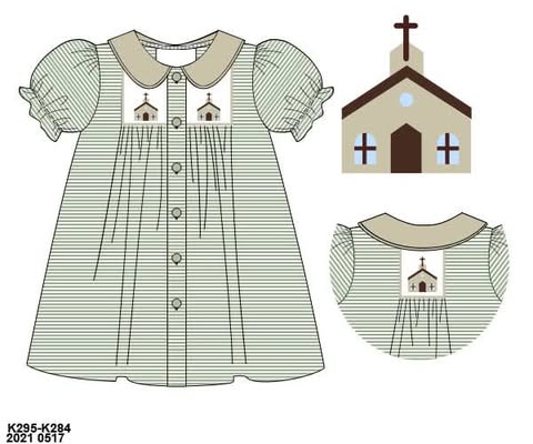 Throwback Pre Order: Chapel Charm- Girls Knit Dress