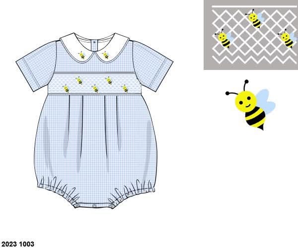 Throwback Pre Order: Busy Bees- Boys Woven Bubble