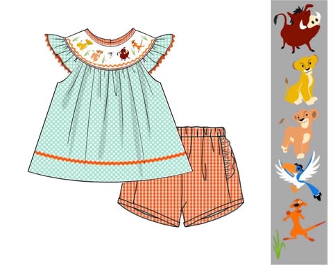 Throwback Pre Order: No Worries- Girls Woven Shortie Set
